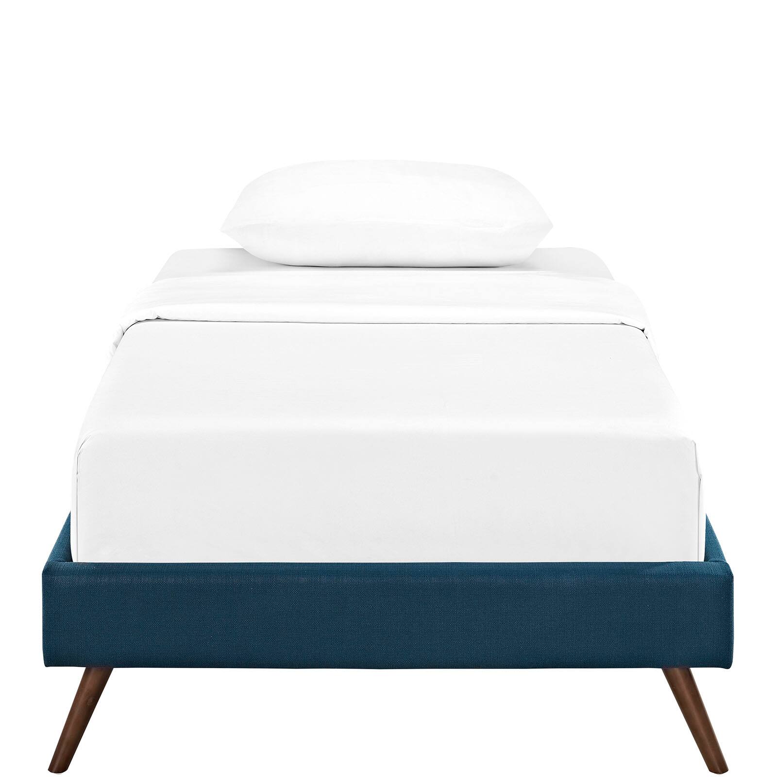 Back. Modway - Anya Fabric Twin Bed - White.