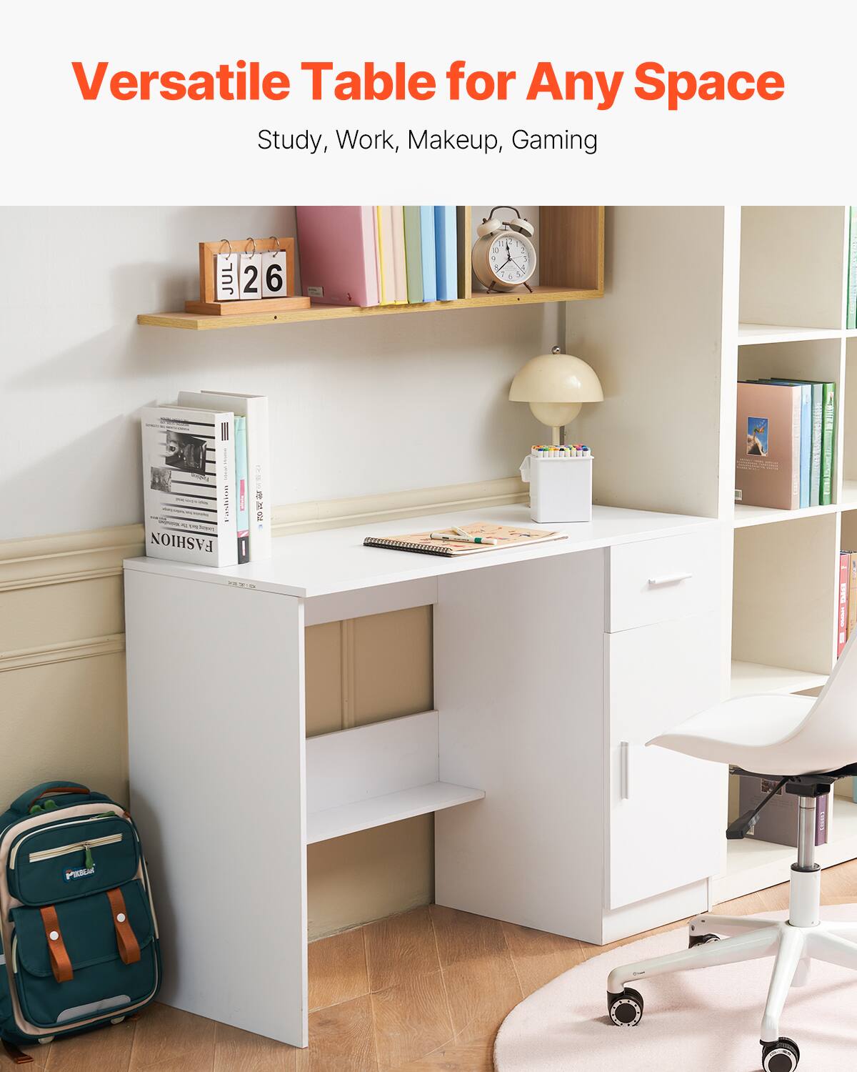Versatile Table for Any Space  
Study, Work, Makeup, Gaming  

1 JUL 26 3 11 . 1 1 - + - 1 A 1 . 1 ! da I - tashiomn - -   FASHION I   MYS I I LOESN'A PIERA
