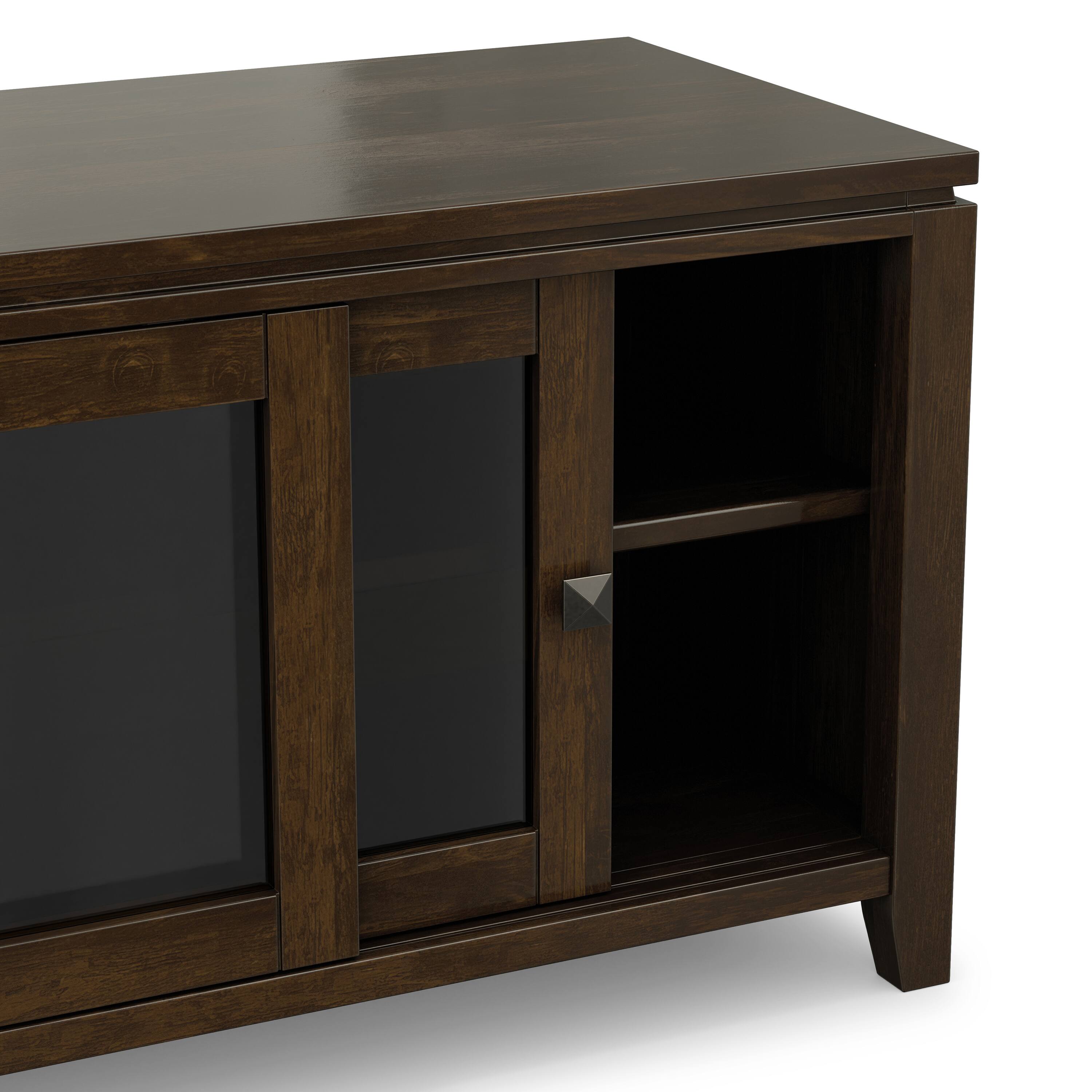 Alt View 3. Simpli Home - Cosmopolitan 48 inch Wide Solid Wood TV Stand in Mahogany Brown For TVs up to 55 inches - Mahogany Brown.