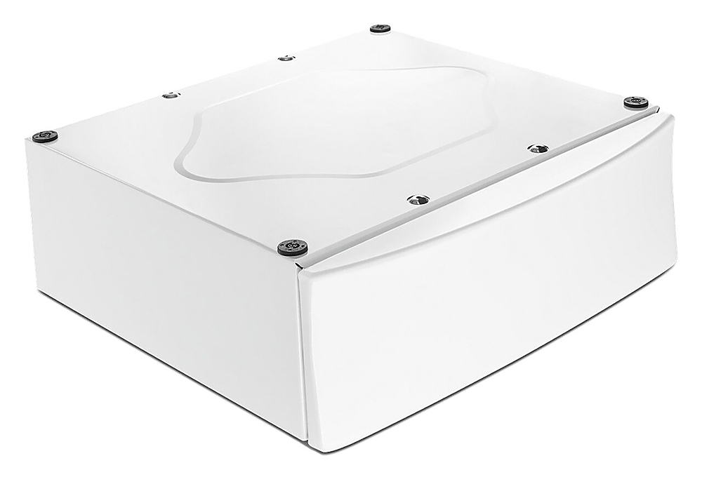 Angle View: Whirlpool - 10" Pedestal for Front Load Washer and Dryer - White