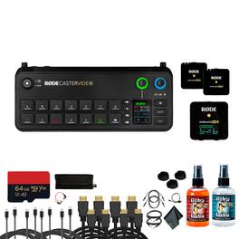 RODECaster Video All-in-One Production Console + RODE Wireless GO II Mic Set + More