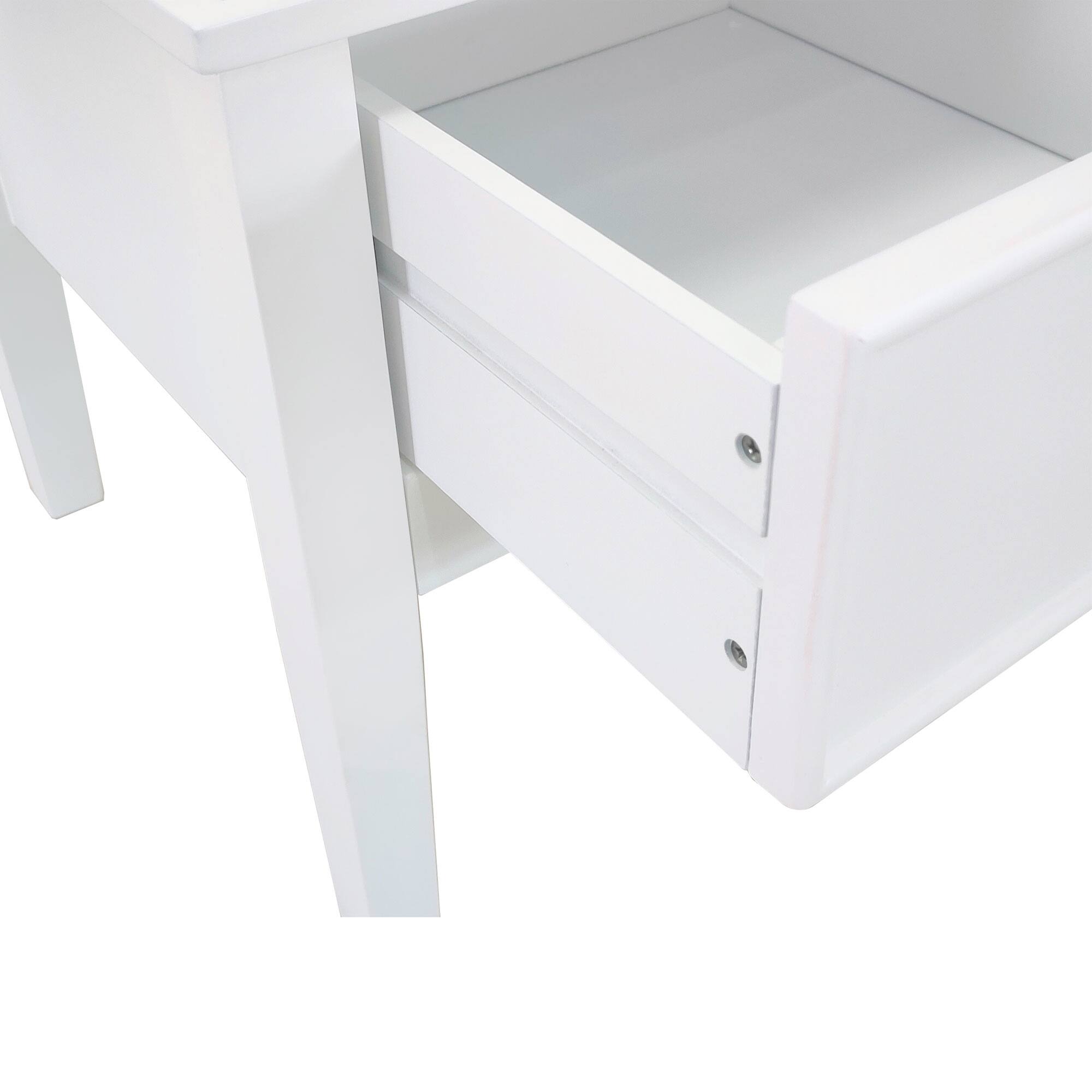 Alt View 1. Kings Brand Furniture - Kings Brand Furniture Curio Accent Storage Cabinet with Doors, Glass Shelves & Drawers - White.