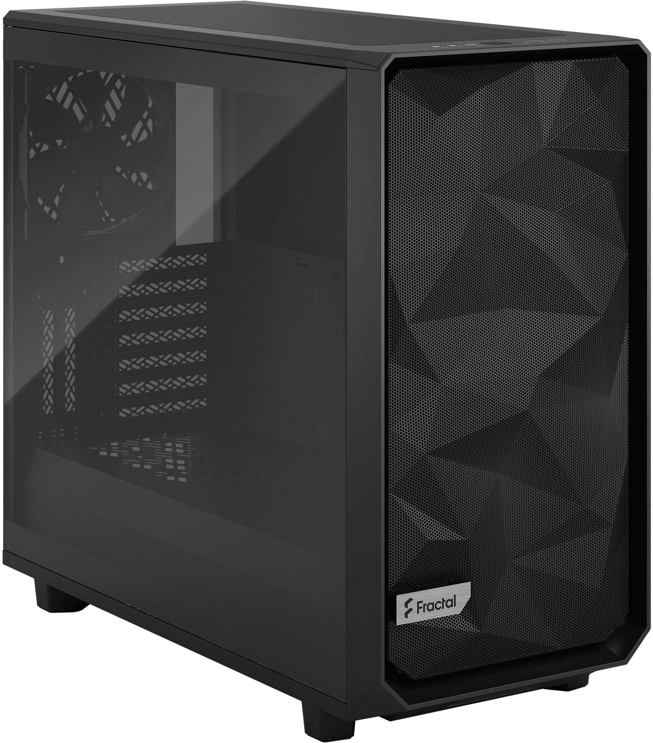 Alt View 11. Fractal Design - Meshify 2 Black ATX Light Tinted Tempered Glass Window Mid-Tower PC Case - Black.