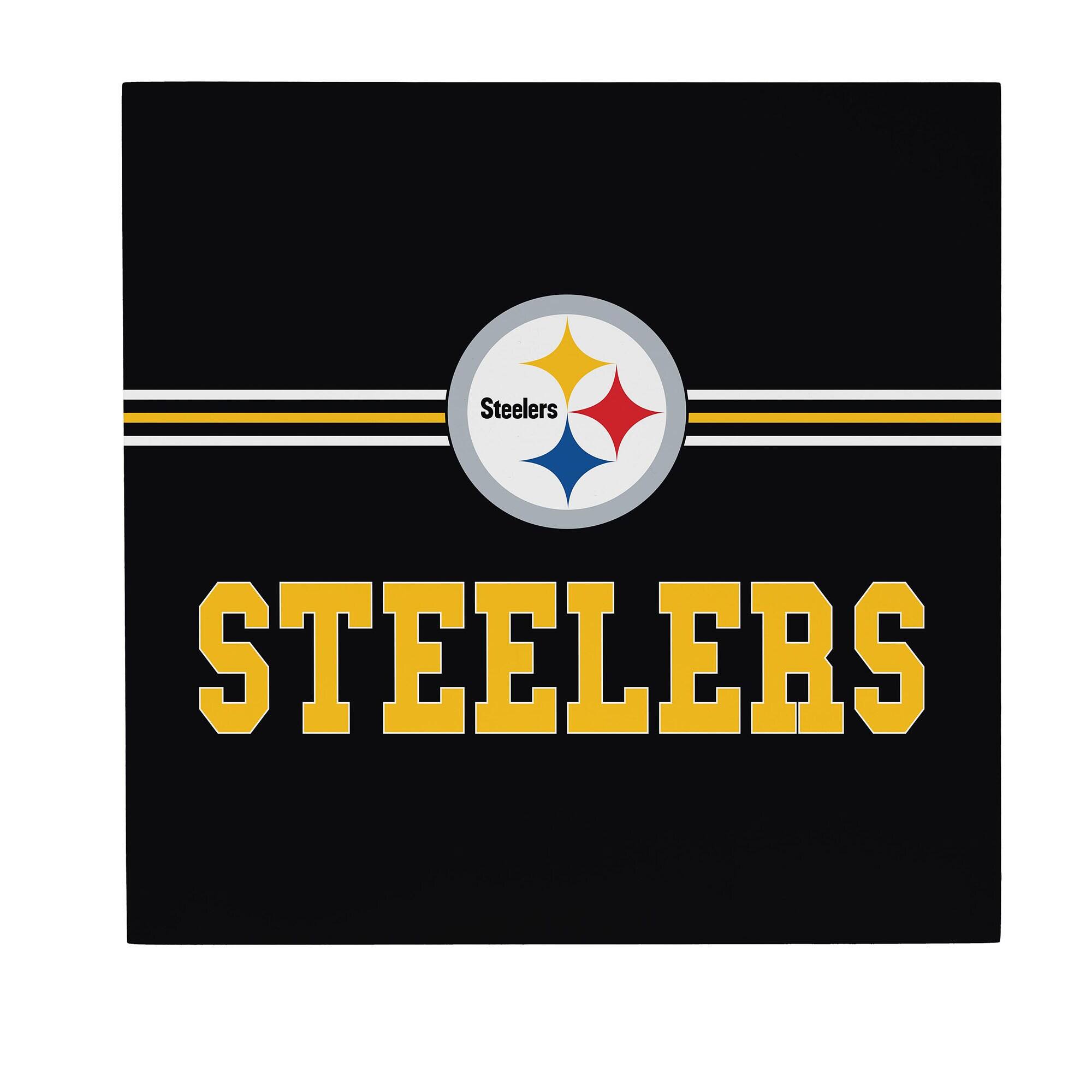 Pittsburgh Steelers 12" x 12" Wood Wall Sign