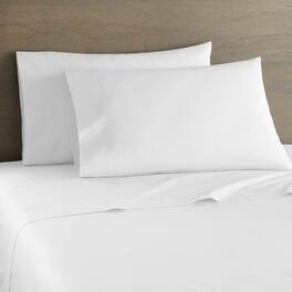 Shavel Home Products - 250 Thread Count Cotton Percale Sheet Set, Full - Pure white