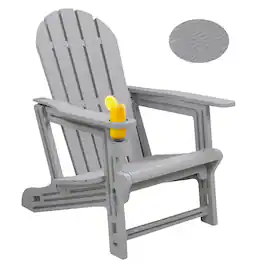 Balkene Home - Adirondack Chair - HDPE Weather Resistant - Gray