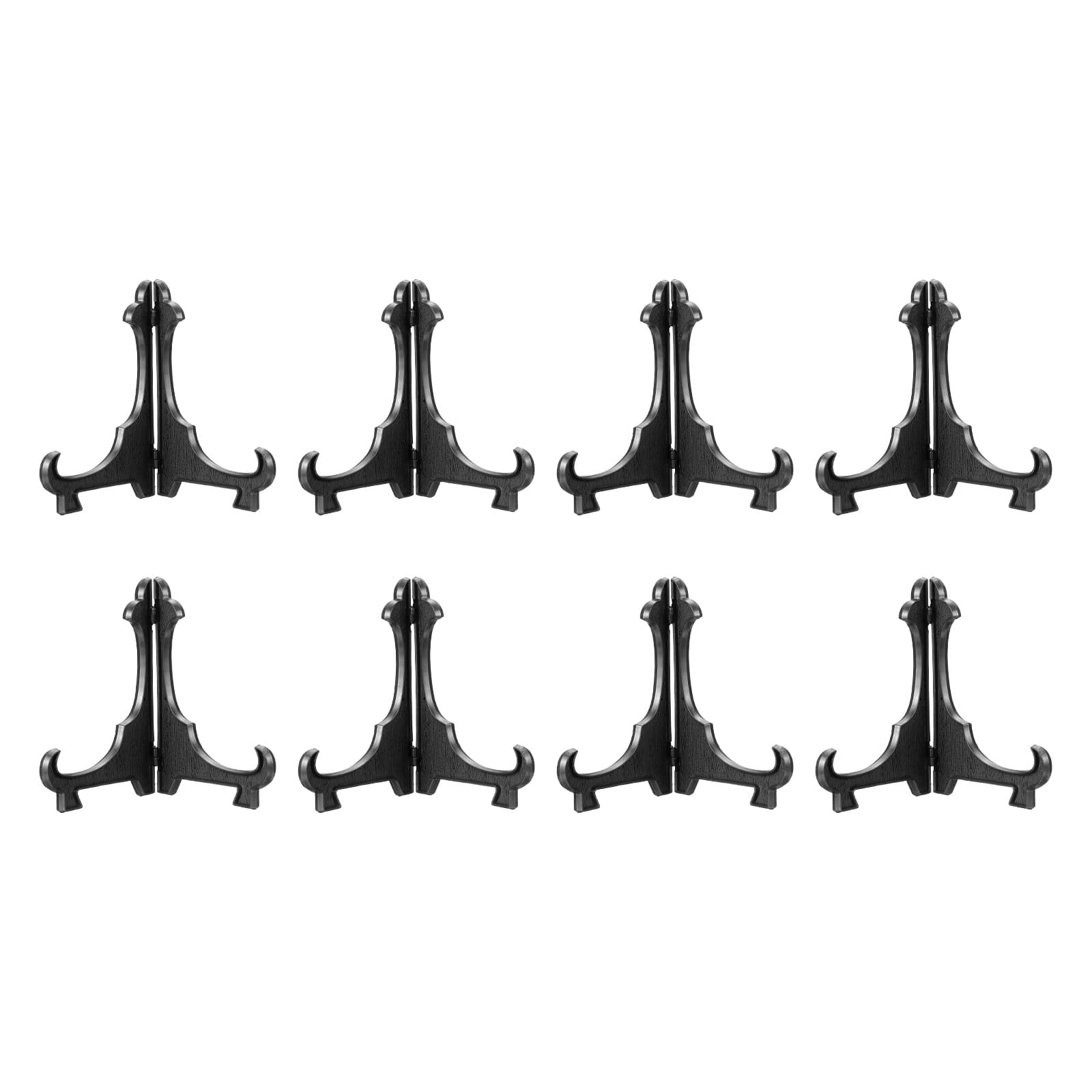 Unique Bargains - 8pcs Acrylic Easels Plate Stands 5.12 Inch Folding Display Holder for Frames Pictures Magazines - Black price history on PriceWatchPro