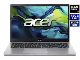 Acer - Aspire Go 15 15.6" AMD Ryzen 7 5825U 512GB PCIe Gen4 SSD Windows 11 Home AG15-42P-R6GZ