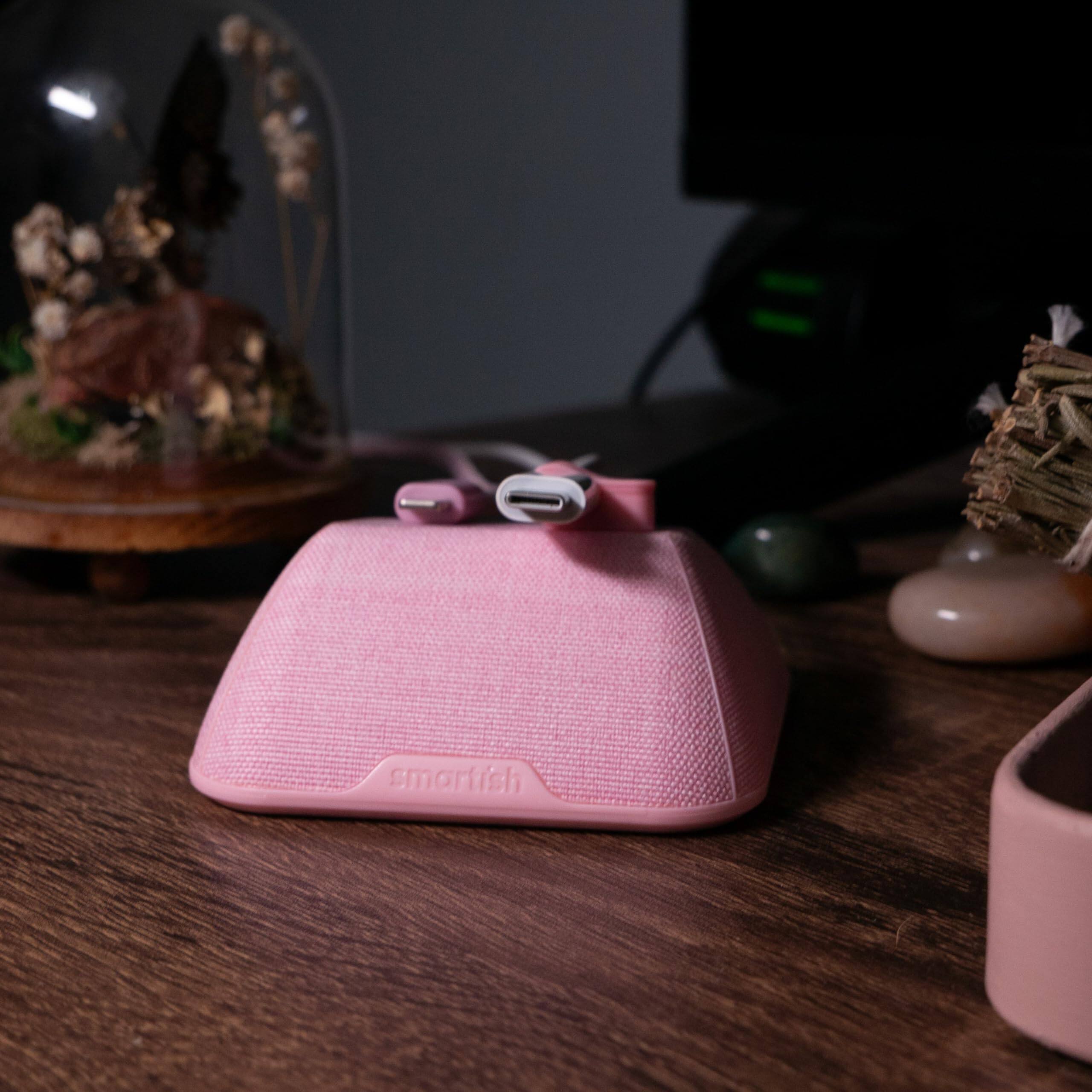 Alt View 4. Smartish - Smartish Magnetic Cord Holder - Bigger Cable Wrangler Desktop Charger Organizer - Blue Jeanie - Blue Jeanie.