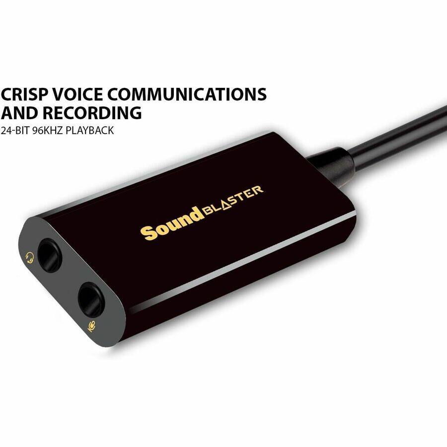 CRISP VOICE COMMUNICATIONS AND RECORDING  
24-BIT 96KHZ PLAYBACK  

SoundBLASTER