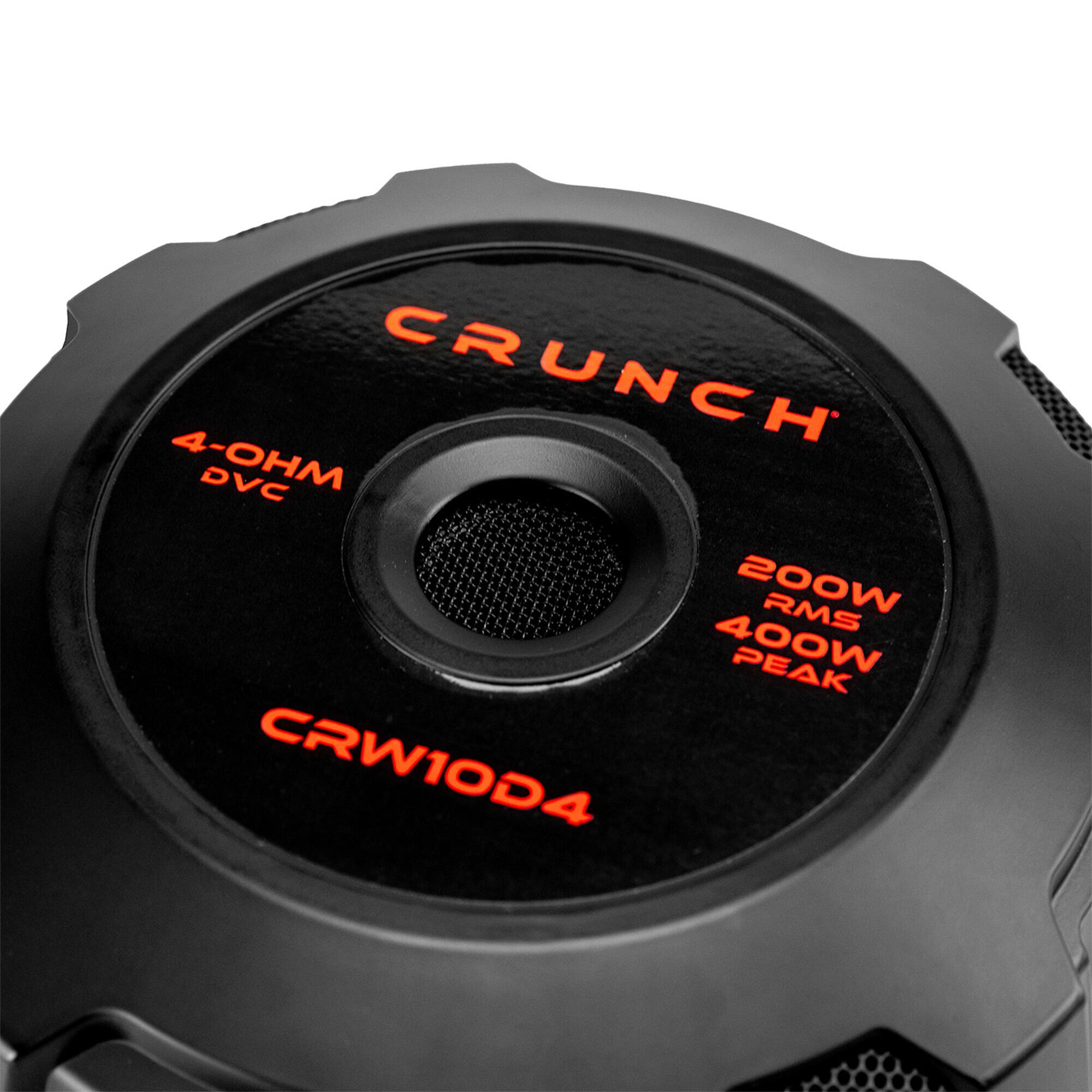 CRUNCH  
4-0HM DVC  
200W RMS  
400W PEAK  
CRW10D4