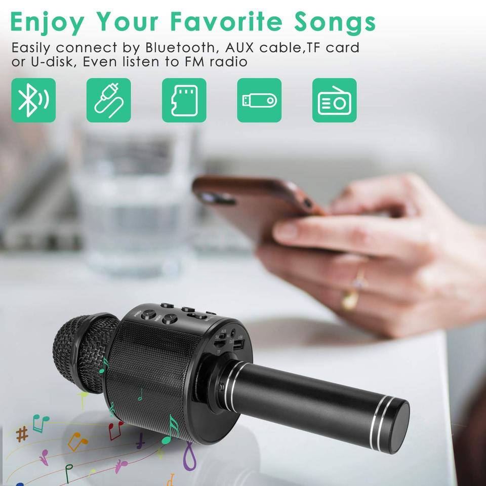 Enjoy Your Favorite Songs

Easily connect by Bluetooth, AUX cable, TF card or U-disk, Even listen to FM radio