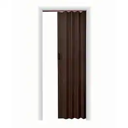 LTL Home Products - 36 x 80 Inch Plaza Vinyl Accordion Door with Hardware - Espresso