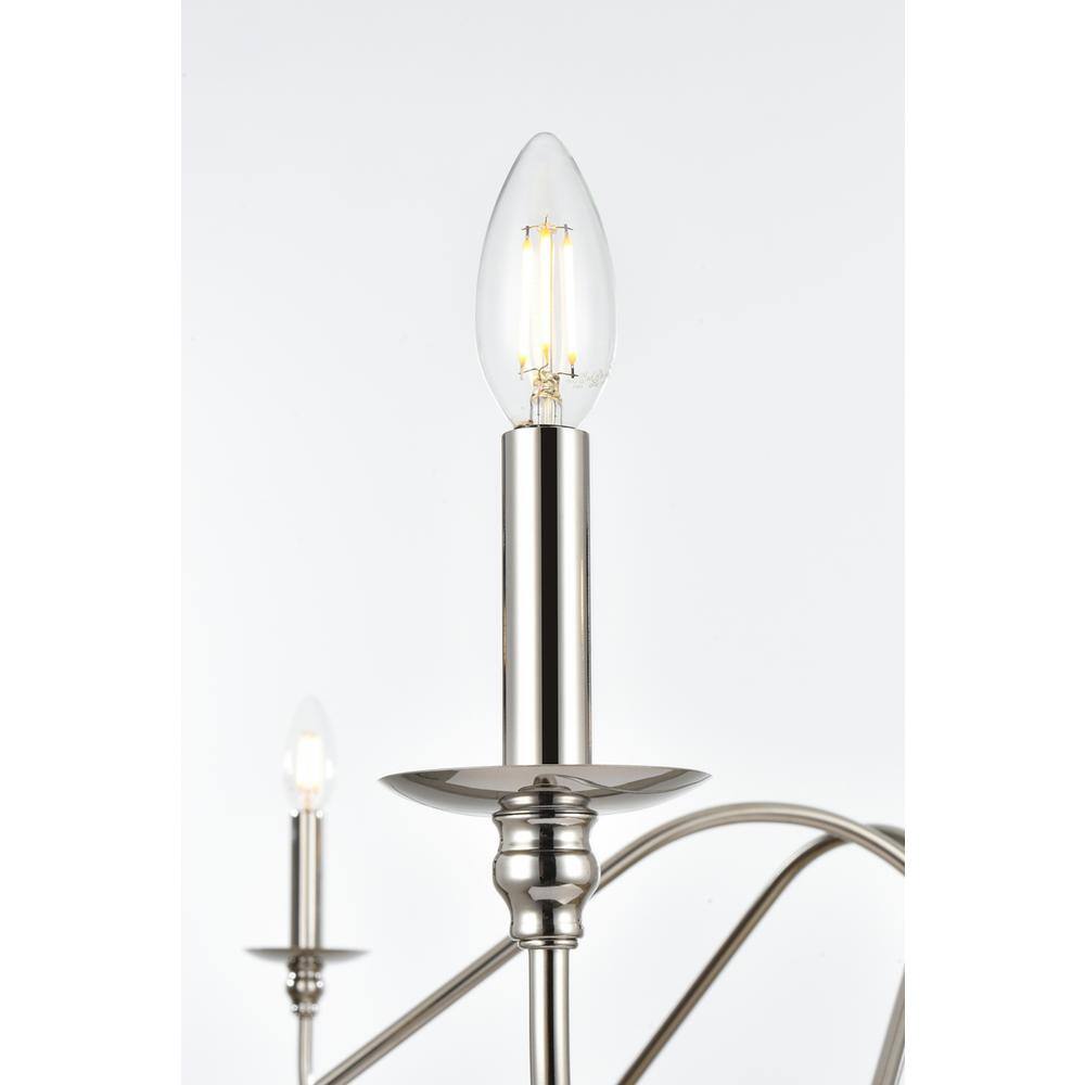 Alt View 1. Living District - Rohan 60 inch chandelier in Polished Nickel - Polished Nickel.