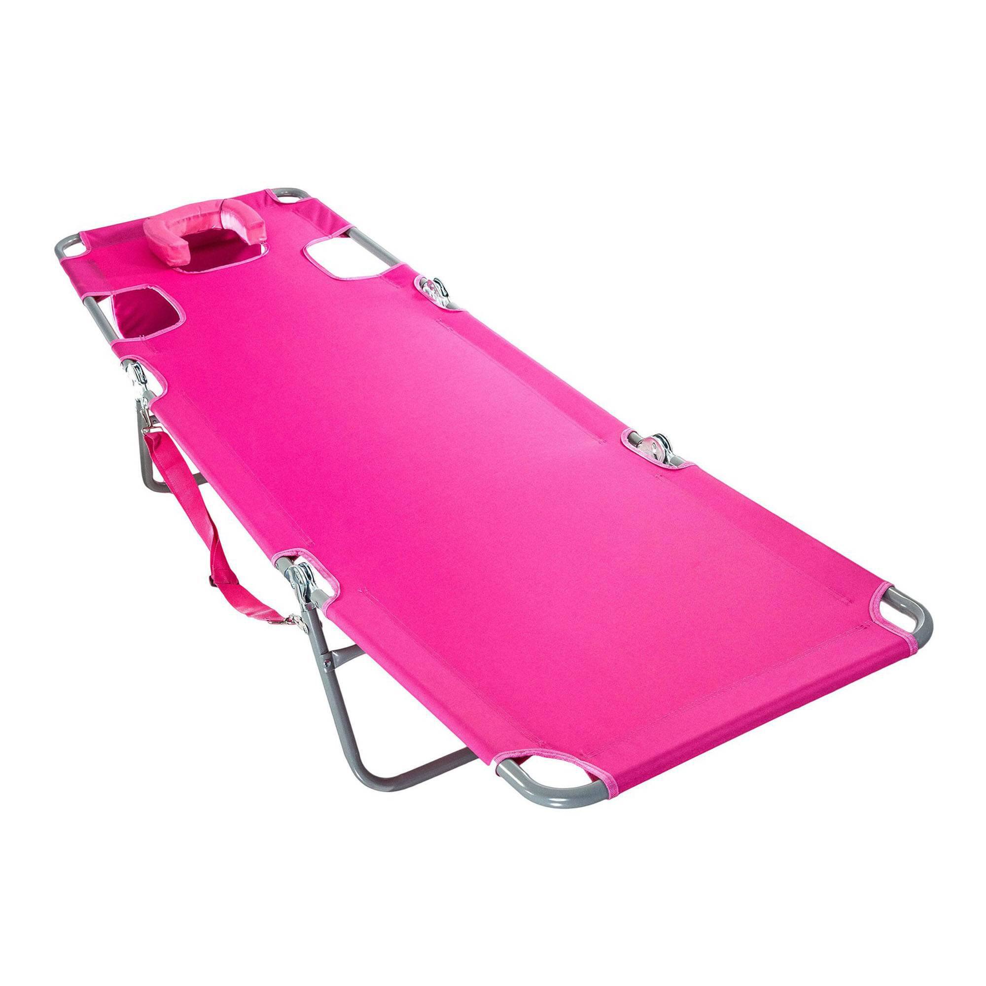 Alt View 8. Ostrich - Ostrich On Your Back Reclining Lawn Chair & Chaise Folding Beach Lounger, Pink - Pink.