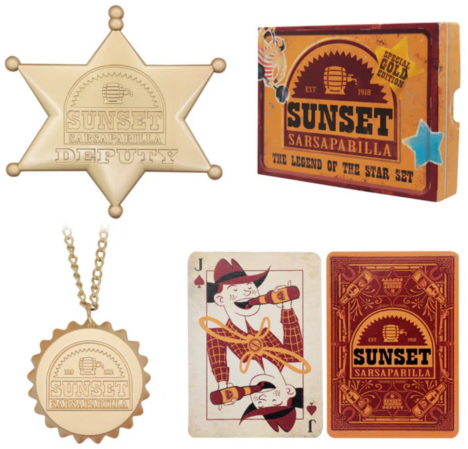PopMarket - Fallout: New Vegas - Sunset Sarsaparilla Legend of the Star Set - Gold Coloured Limited Edition - COLLECTIBLES - Multicolor