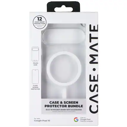 12 FOOT DROP PROTECTION
PROTECTION CONTES ...
CHUTES DE 5410 - TOUGH MATE CASE
PROTECTOR SCREEN CLASS O CASE CASE & SCREEN PROTECTOR BUNDLE
BUILT-IN MAGNETS WORK WITH ACCESSORIES
AIMANTS INTEGRS POUR ACCESSOIRES
made for Google Pixel 10
compatible