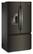 Angle. Whirlpool - 36 in. Wide 23 cu. ft. French Door Refrigerator with In-Door Water and Ice - Black Stainless Finish.