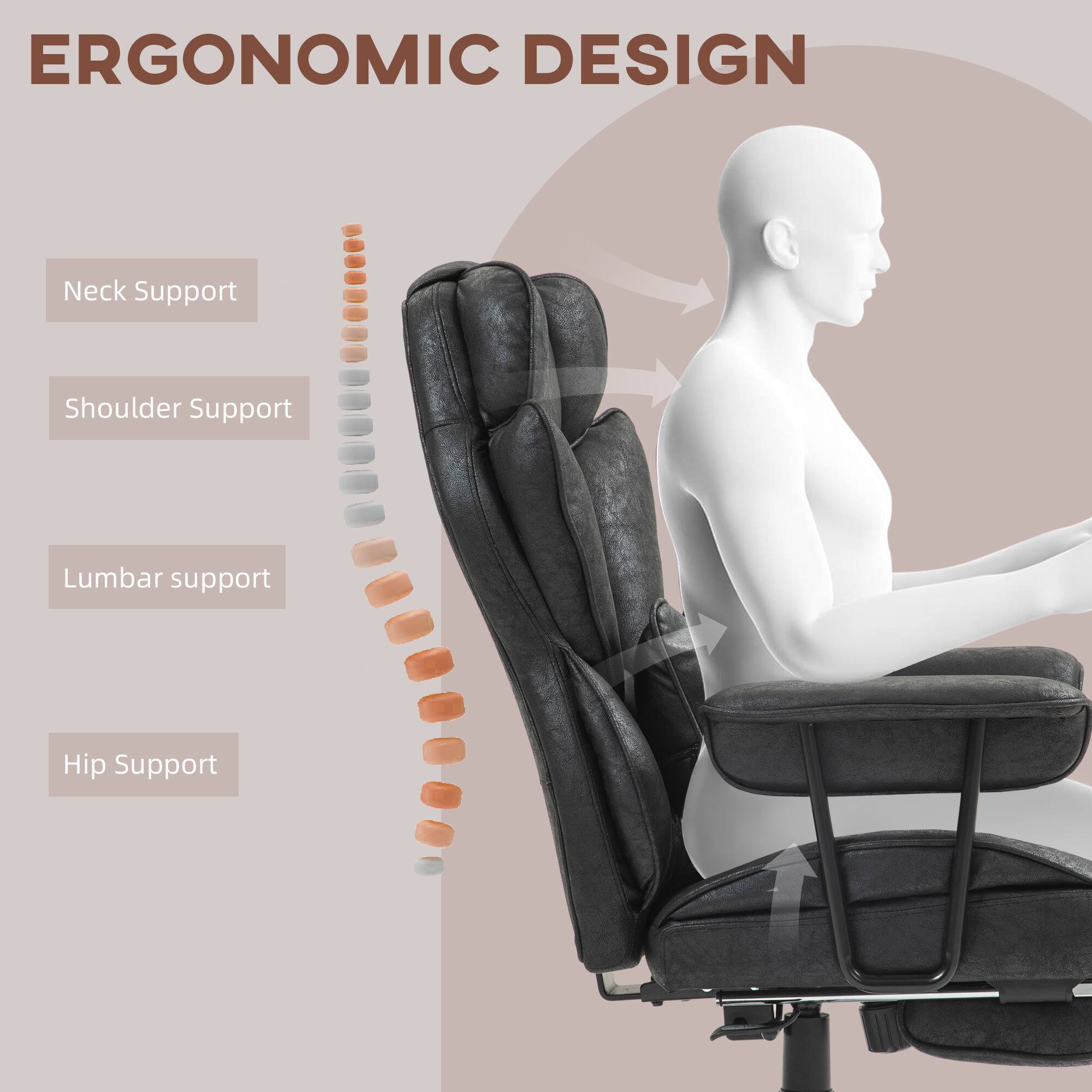 ERGONOMIC DESIGN

Neck Support
Shoulder Support
Lumbar support
Hip Support