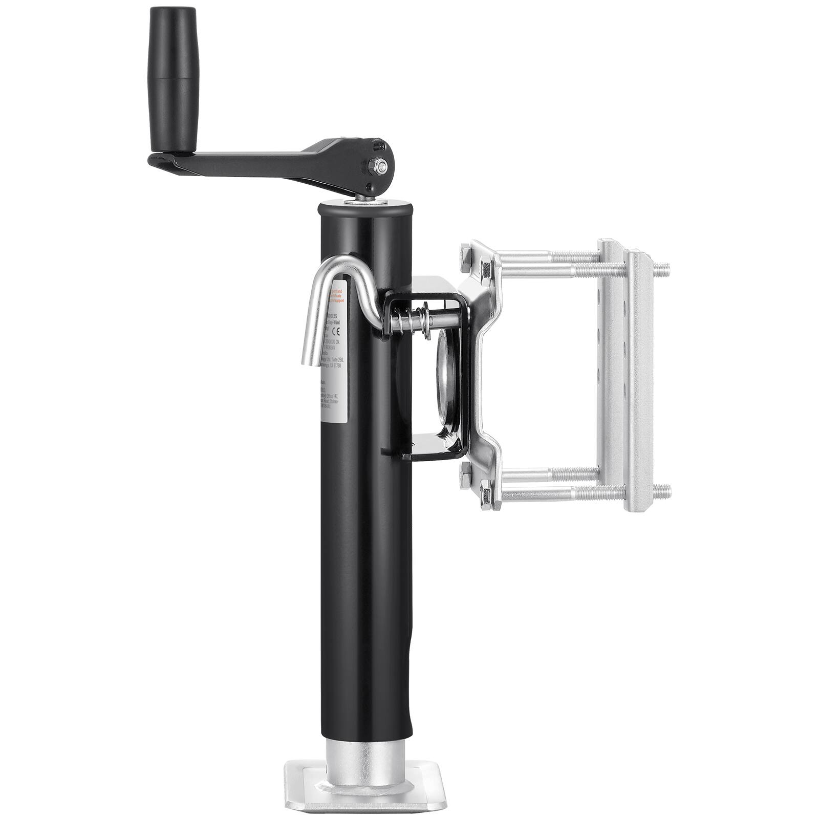 Alt View 5. VEVOR - Trailer Jack, 2000 lbs Dynamic Load Capacity, Heavy Duty Swivel Bolt-on Trailer Jack, 10" Lift Trailer Jack Stand - Black;Silver.