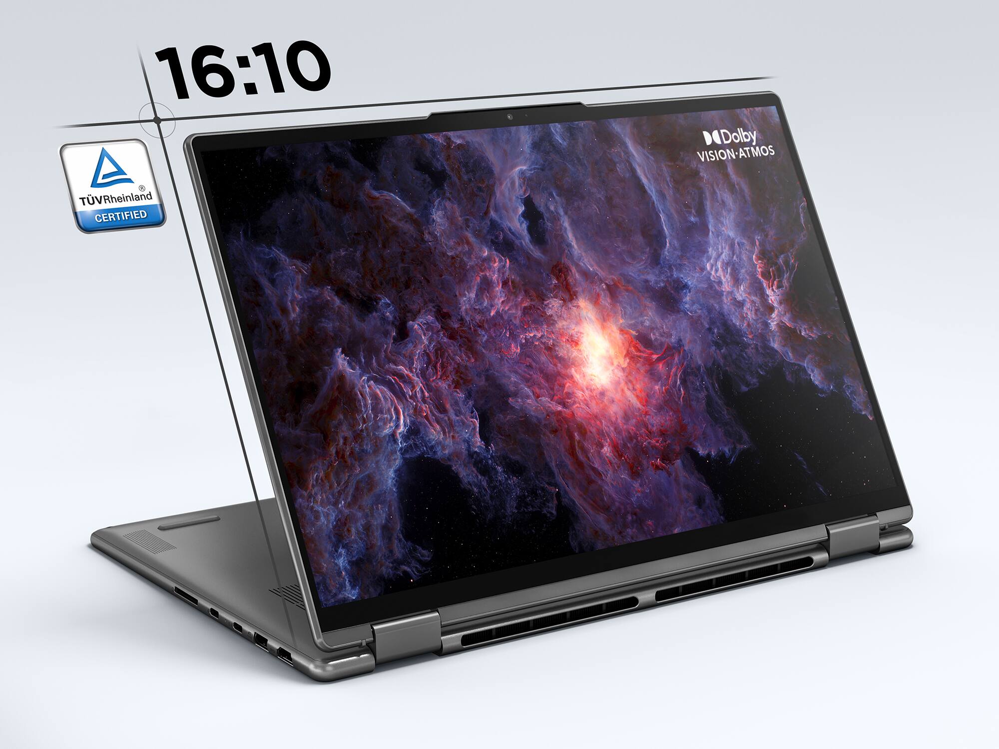 Alt View Zoom 14. Lenovo - Yoga 7i 16" 2.5K Touch 2-in-1 Laptop - Intel Evo Platform - Core i7-1260P - 16GB Memory - 512GB SSD - Arctic Grey.