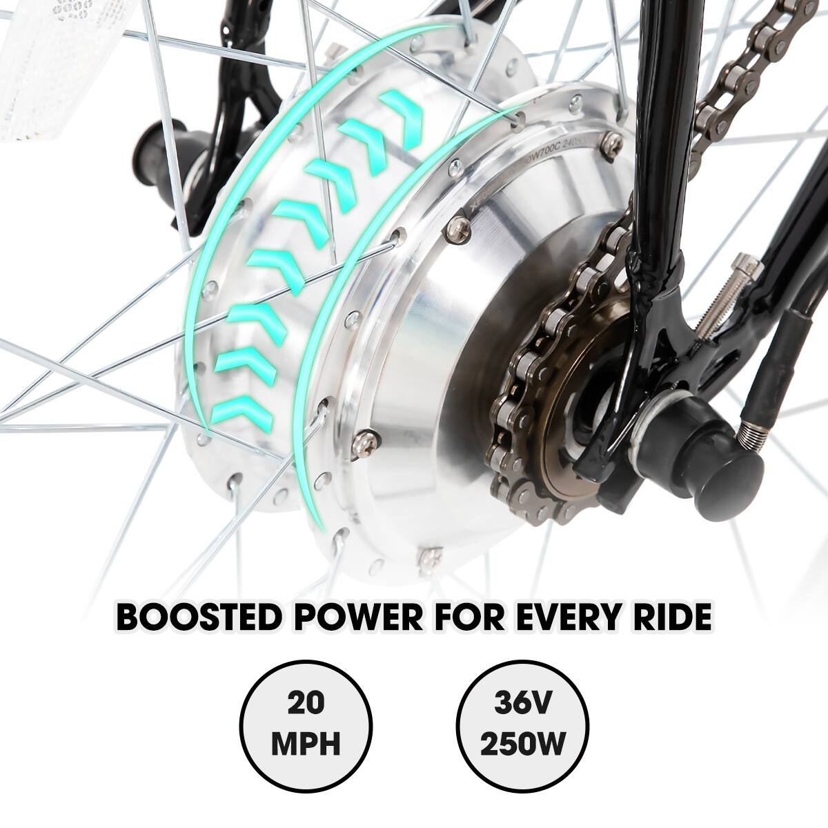 0000 2425 OW700C PePPEeL BOOSTED POWER FOR EVERY RIDE 20 MPH 36V 250W