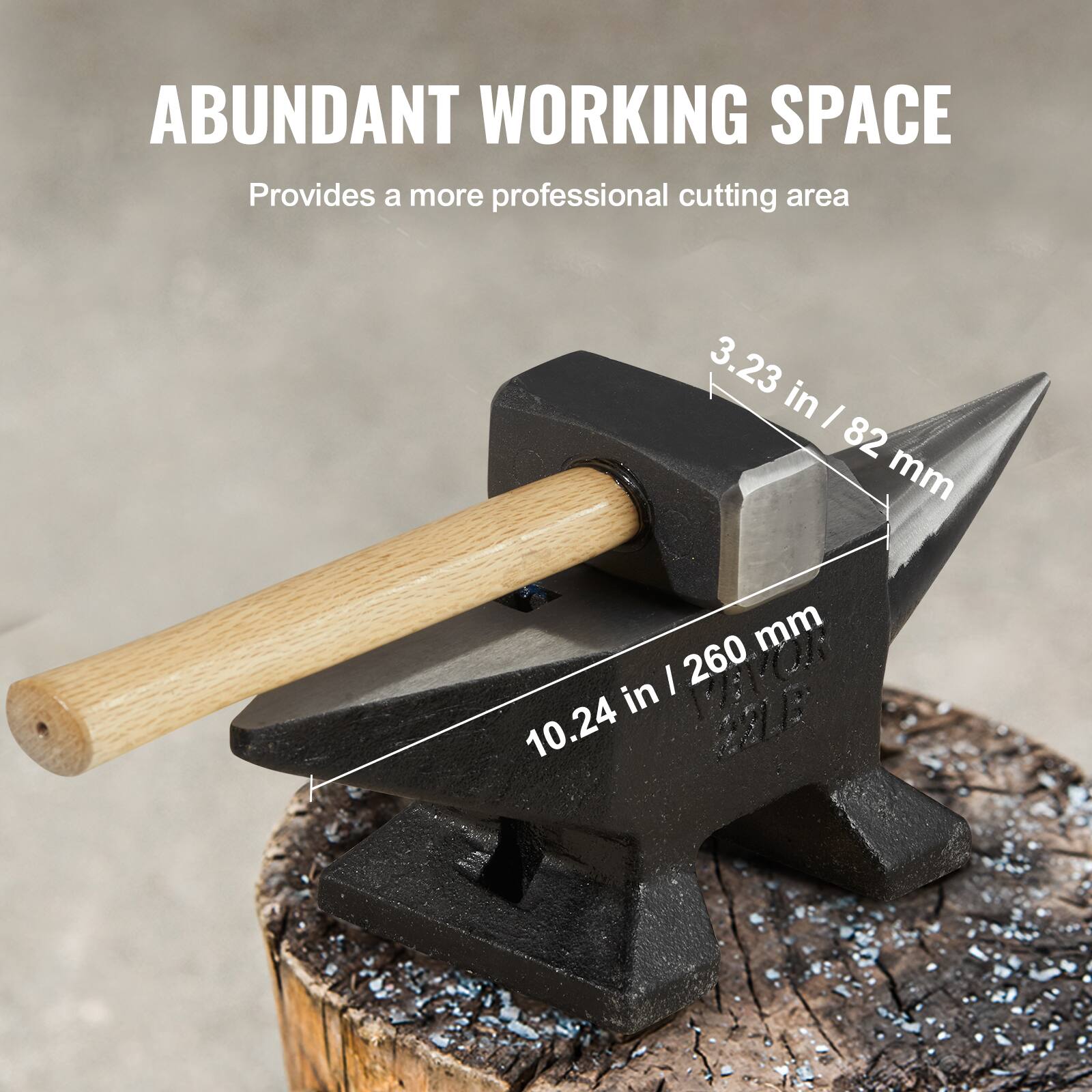 ABUNDANT WORKING SPACE  
Provides a more professional cutting area  

3.23 in / 82 mm  
10.24 in / 260 mm