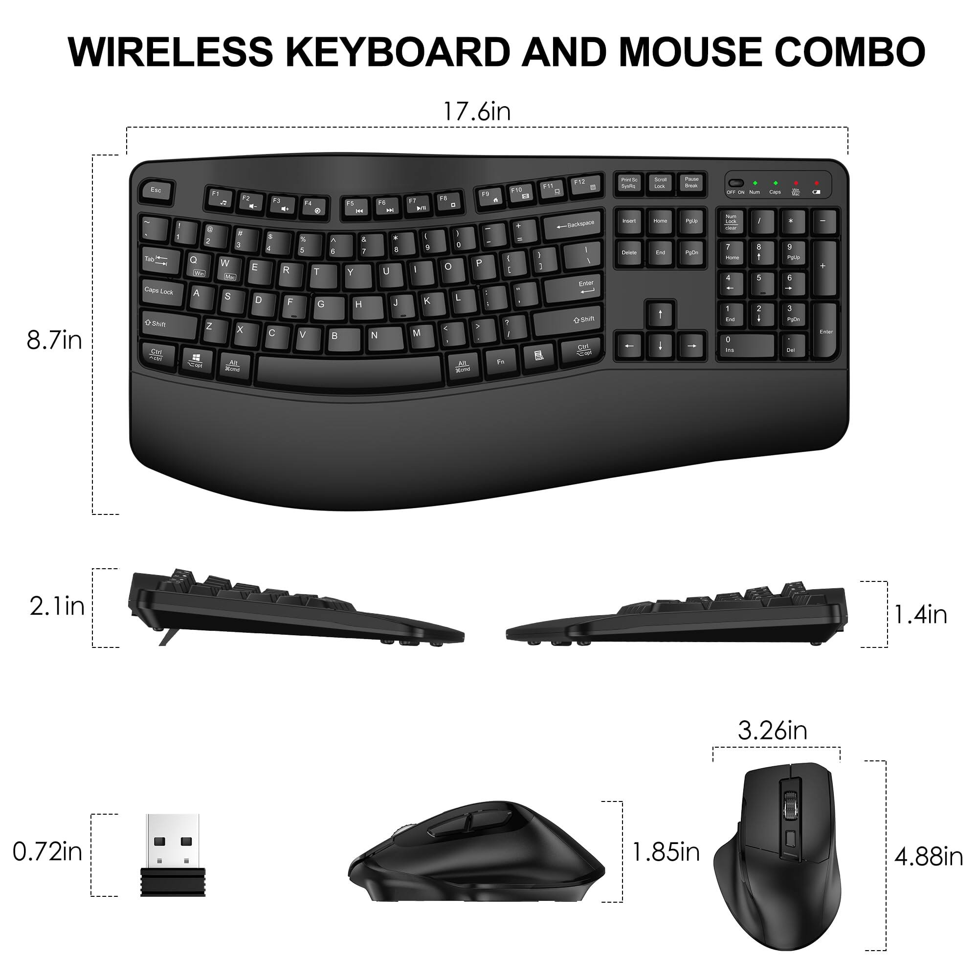 WIRELESS KEYBOARD AND MOUSE COMBO

17.6in
8.7in
2.1in
0.72in
1.4in
3.26in
1.85in
4.88in