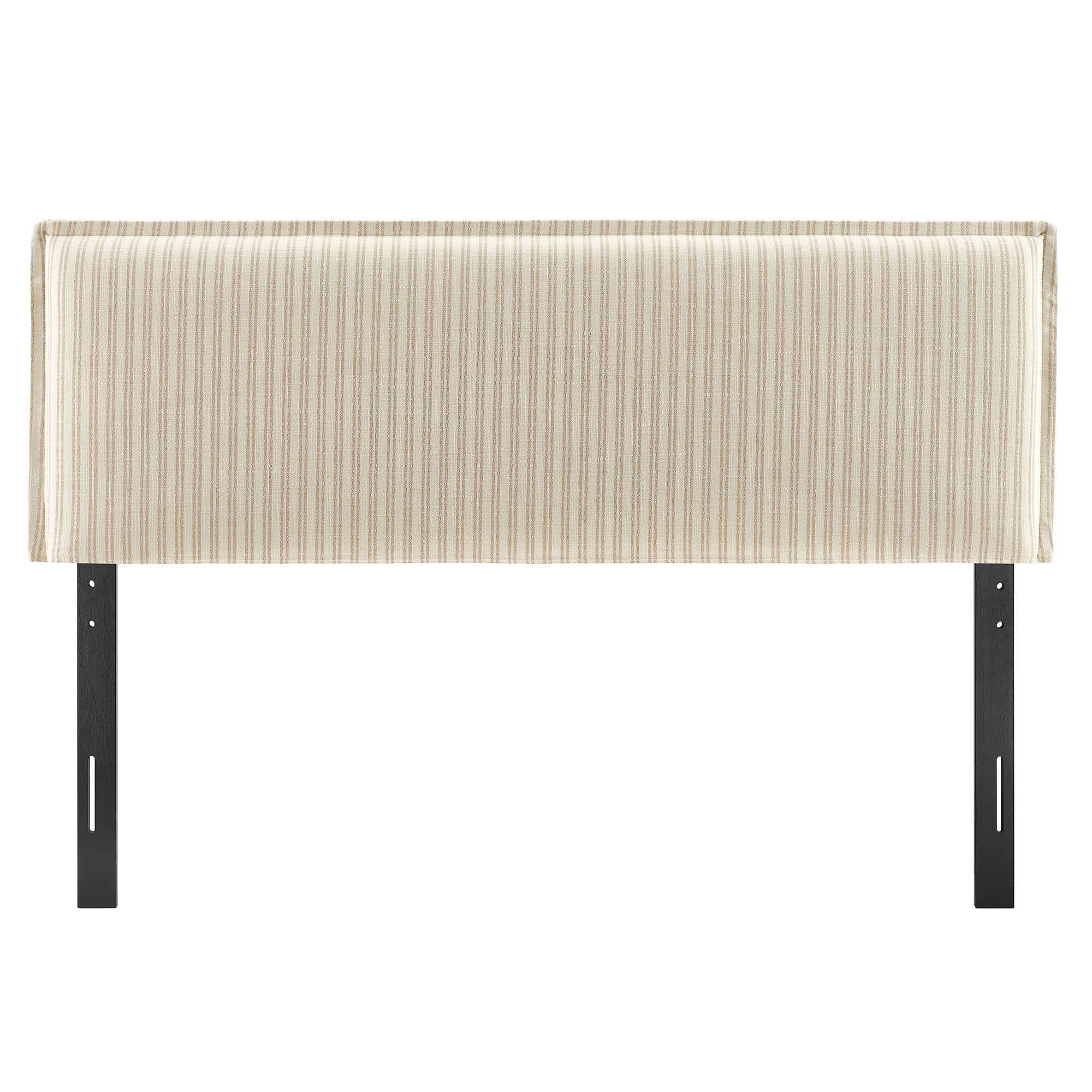 Alt View 2. Modway - Camille Striped Linen Blend Headboard by Modway - Oatmeal Stripe.