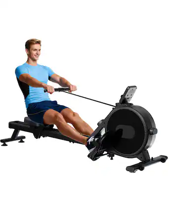 Front. Superun - Superun 2026 Upgraded Rowing Machines for Home, Magnetic Rowing Machine with 32 Levels - Black.