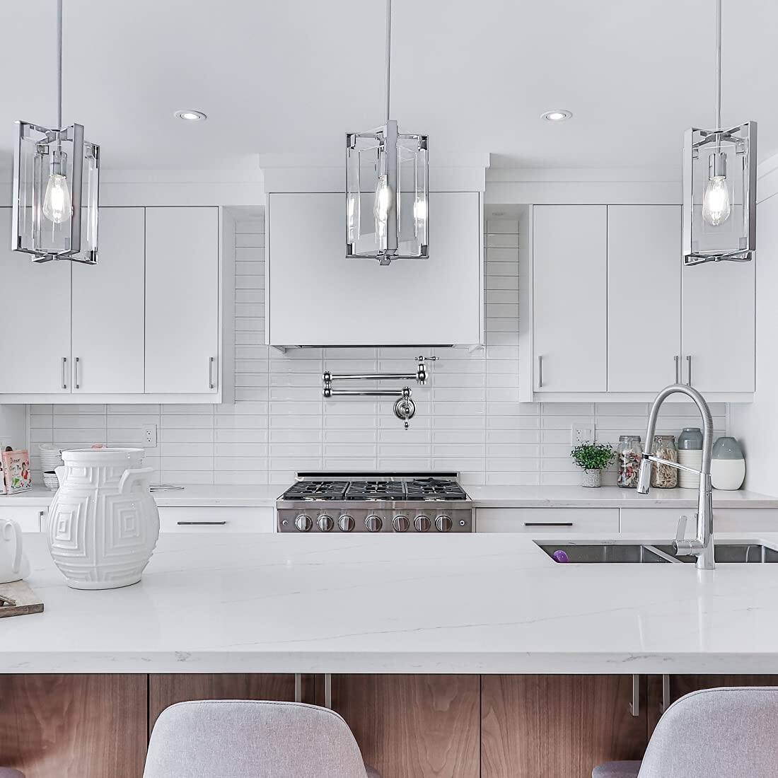 Alt View 1. Siljoy - Pot Filler Faucet Wall Mount,with Double Joint Swing Arms Chrome - Chrome.