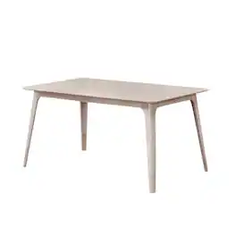 FurniFact - Ash 60" Rectangle Wood Dining Table - White