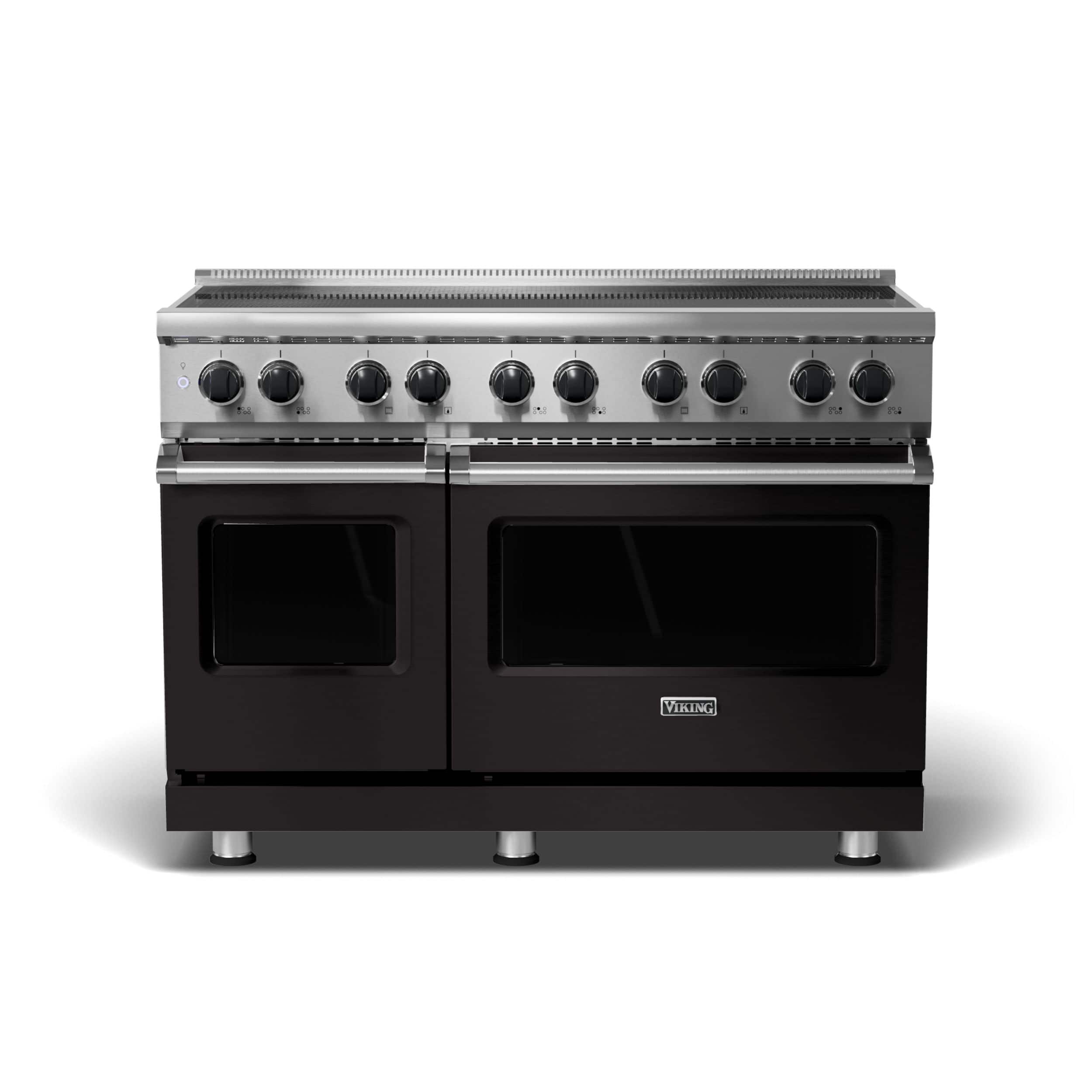 Viking - 5 Series 48" Wide Freestanding Electric Induction Range - Onyx - Front_Zoom