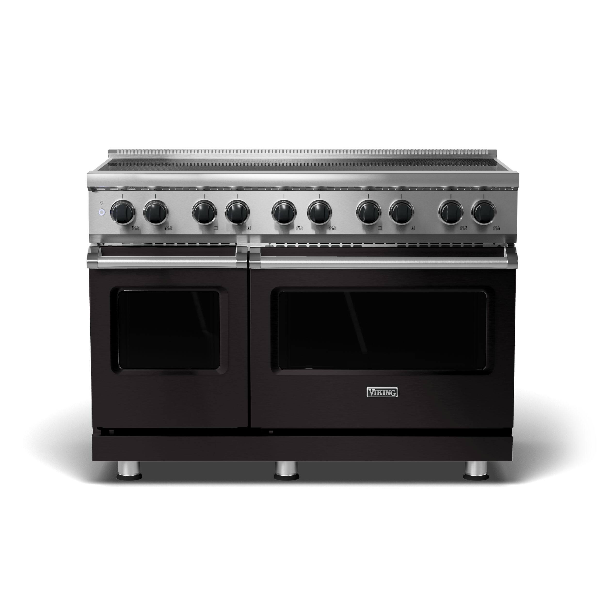 Front. Viking - 5 Series 48" Wide Freestanding Electric Induction Range - Onyx.