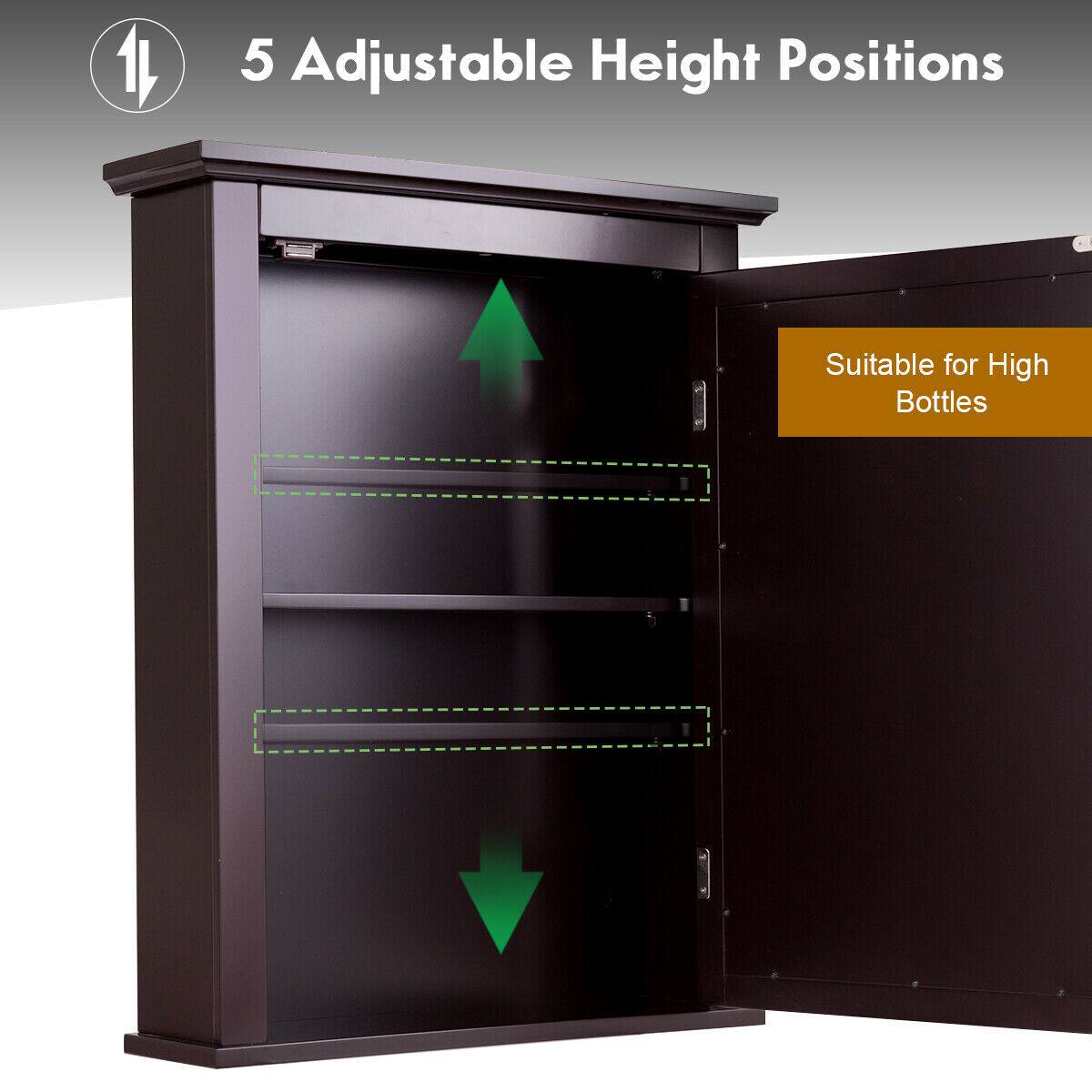 5 Adjustable Height Positions  
Suitable for High Bottles
