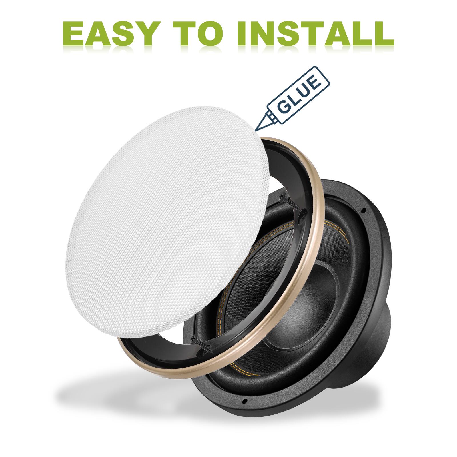 EASY TO INSTALL  
GLUE