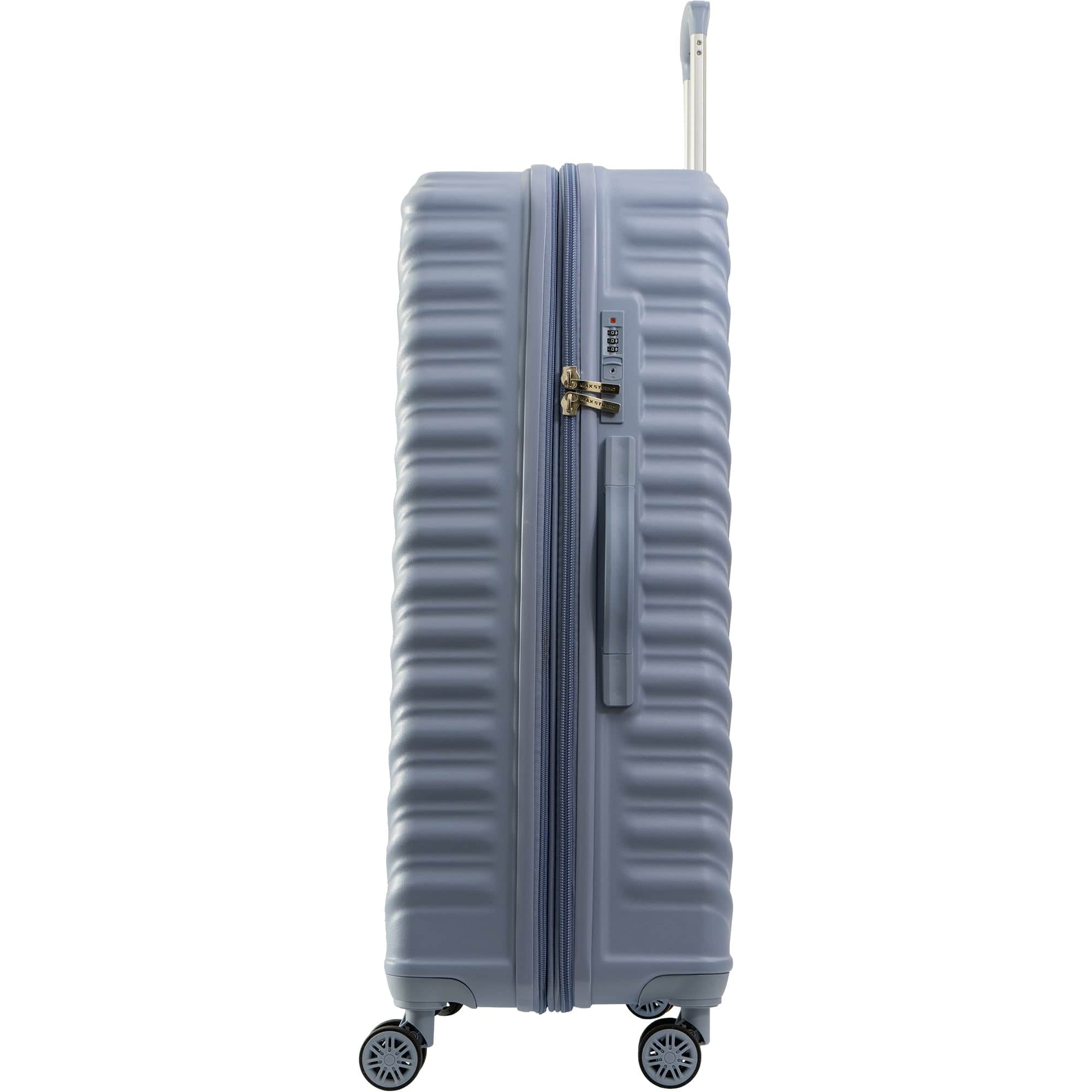 Alt View 4. Max Studio - The Auckland ABS 2-Piece Hard-Sided Luggage Set - 303-CORN FLOWER BLUE.