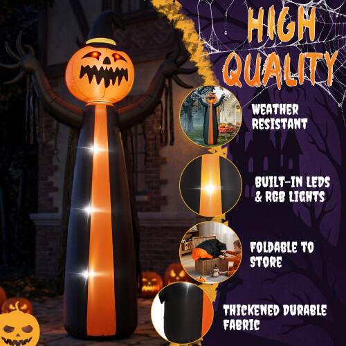 HIGH QUALITY WEATHER RESISTANT  
BUILT-IN LEDS & RGB LIGHTS  
FOLDABLE TO STORE  
THICKENED DURABLE FABRIC