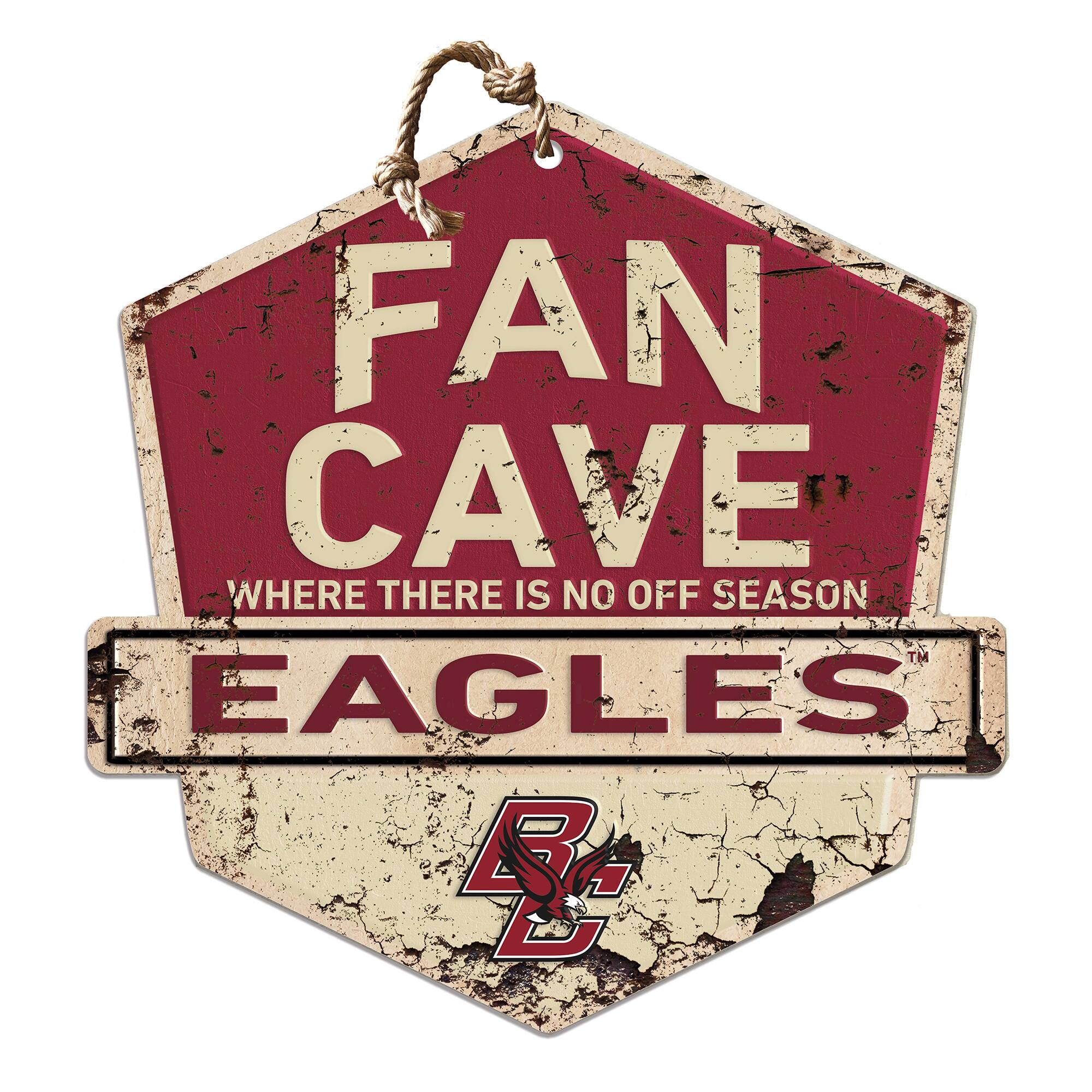 Boston College Eagles 20'' x 20'' Fan Cave Badge Sign