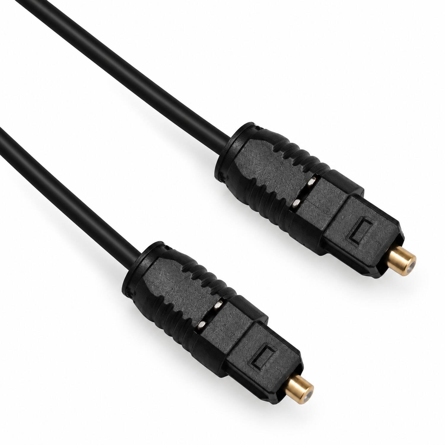 Front. Sanoxy - Sanoxy Gold TOSLink Fiber Optical Optic Digital Audio Cable SPDIF Sound Bar Cord (15 ft) - Black.