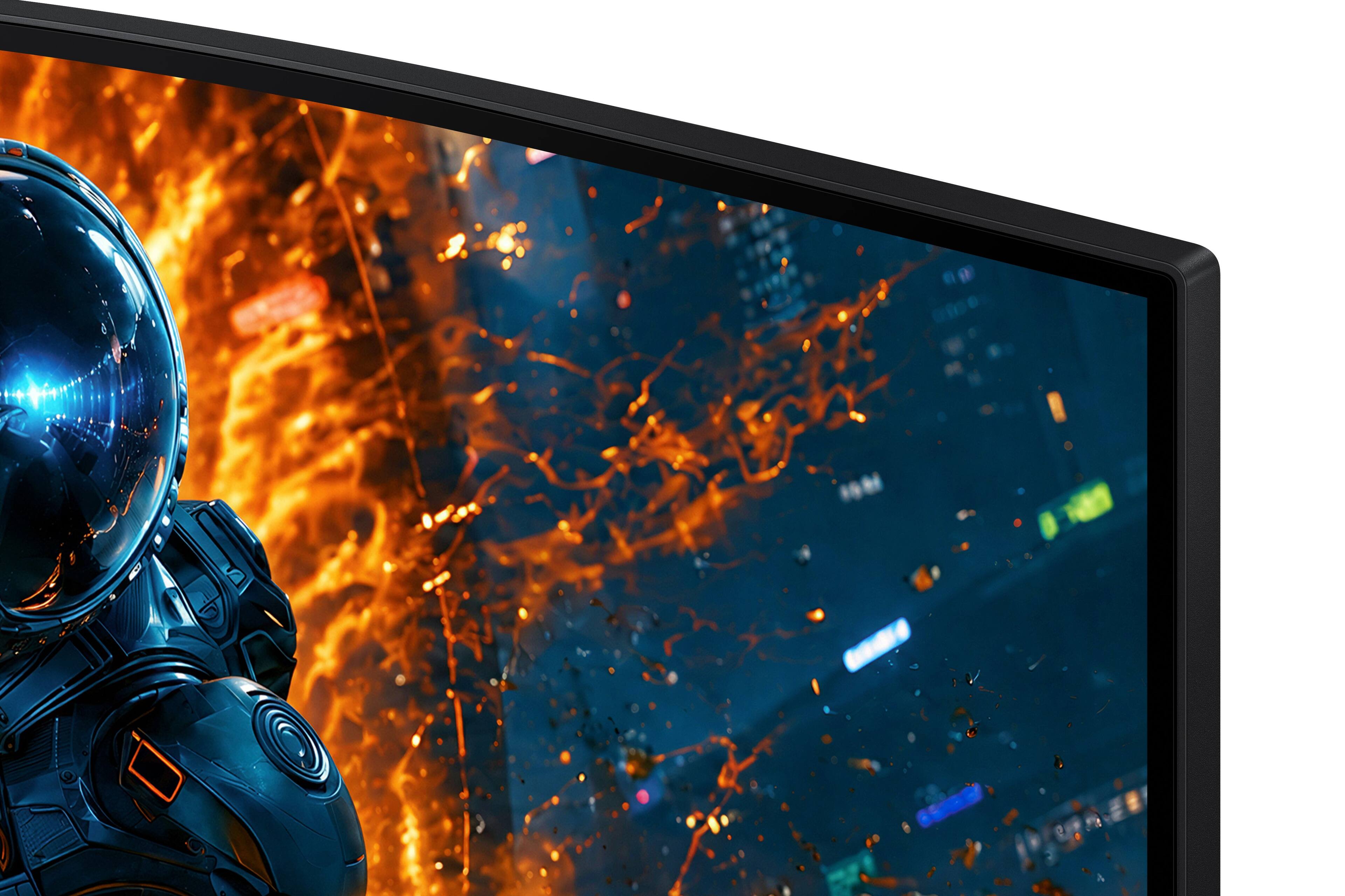 Alt View 22. Samsung - 34" Odyssey G5 (G55H) Ultra WQHD 180Hz 1ms AMD FreeSync Premium 1000R Curved Gaming Monitor with HDR10 - Black.