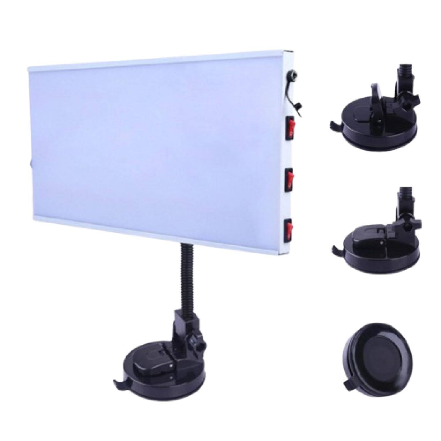 Front. Home Collection - Paintless Dent Removal (PDR) LED Line Board Light – 3-Strip Repair Lamp Kit with Adjustable Suction Base, USB Powered.