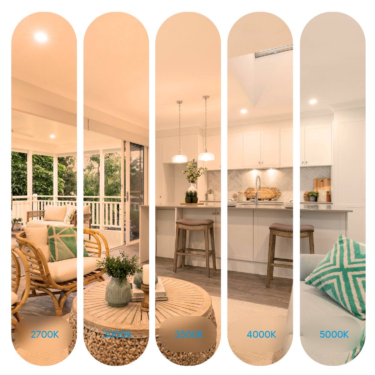 2700K  
3000K  
3500K  
4000K  
5000K