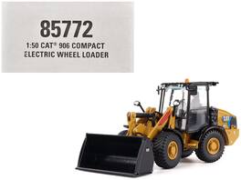 Diecast Masters - CAT Caterpillar 906 Electric Compact Wheel Loader Yellow with Operator "High Line Series" 1/50 Diecast - Yellow