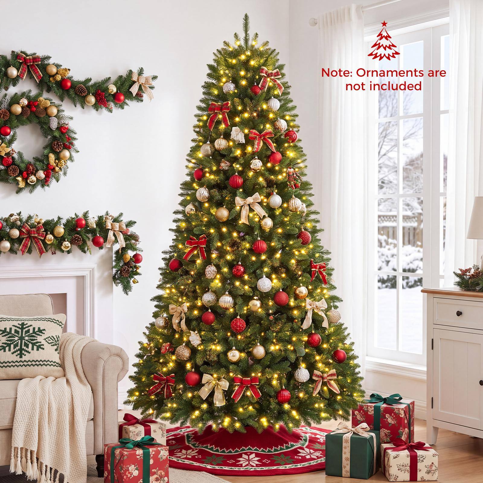 Note: Ornaments are not included