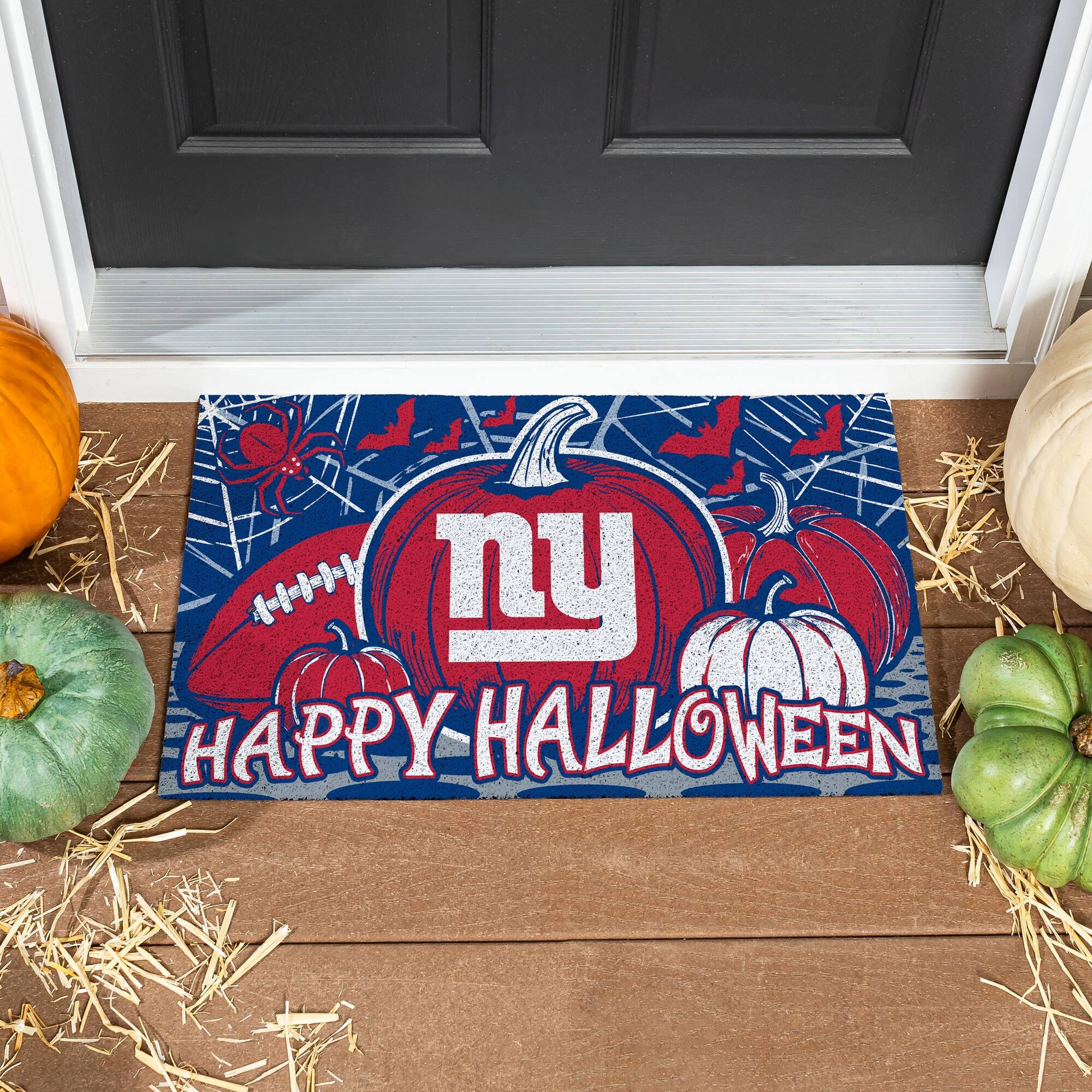 Evergreen Enterprises - New York Giants 28" x 16" Happy Halloween Turf Door Mat - Multicolor