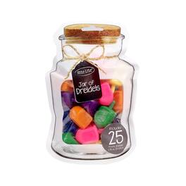 Rite Lite - "Jar" of Dreidels, Spin the Dreidel Hanukkah Game with 25 -Color Pieces - Multi
