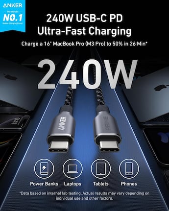 Prime Power Bank (26K, 300W) + Anker Prime Charger (160W, 3 Ports Prime Power Bank (26K, 300W) + Anker Prime Charger (160W, 3 Ports
