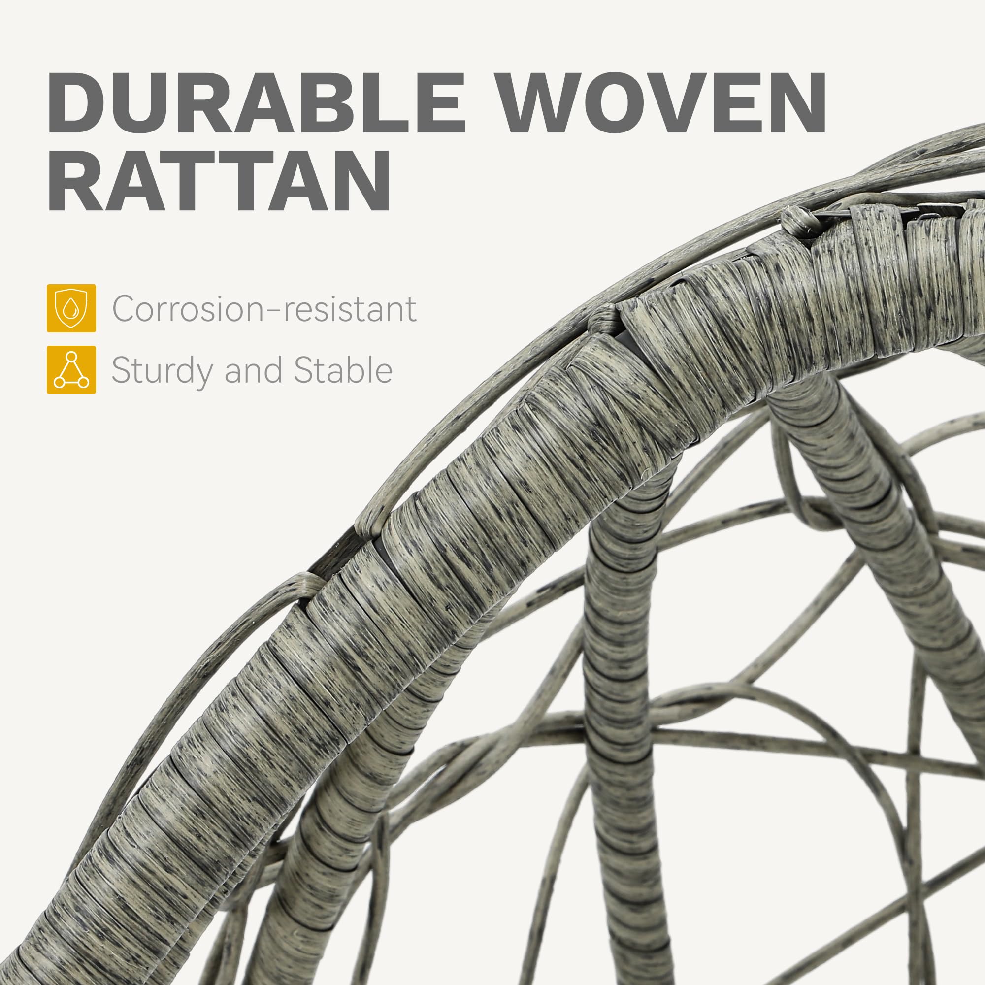 DURABLE WOVEN RATTAN

- Corrosion-resistant
- Sturdy and Stable