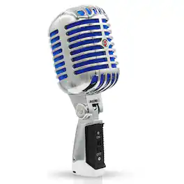 5 CORE - Retro Dynamic Vocal Microphone Vintage Classic Mic-RTRO MIC CH BLU